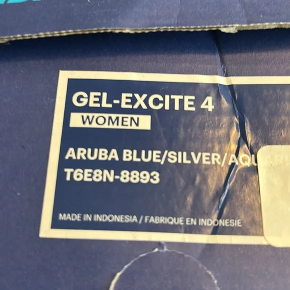 ASICS Aruba blue/silver/aqua sneakers gym shoes size 8 women new - Picture 4 of 4